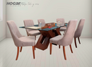 COMEDOR ELIANA AMARANTO C/6 SILLAS KALEY