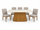COMEDOR OLIVIA C/6 SILLAS PIETRA CARAMELO