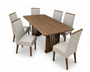 COMEDOR ADRIANA C/6 SILLAS NINA NAT LINO