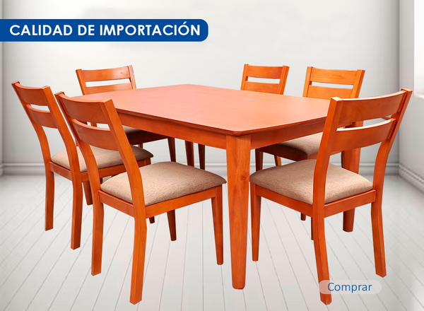 COMEDOR LUJAN  C/6 SILLAS LUJAN