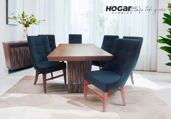 COMEDOR ANTEA GR C/SILLAS LYON CEREZO BLACK