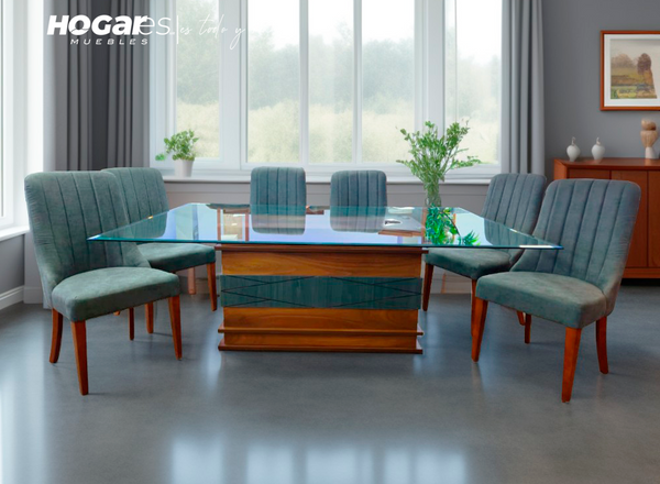 COMEDOR WINN C/SILLAS KALEY PLUS SMOKE