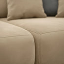 SALA MODULAR EZZCA BEIGE TERCIOPELO