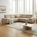 SALA MODULAR EZZCA BEIGE TERCIOPELO