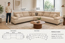 SALA MODULAR EZZCA BEIGE TERCIOPELO