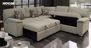 SALA MODULAR TARENTO GRIS CON SOFA CAMA Y BAUL