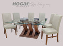 COMEDOR TAMAYO C/6 SILLAS CAREY INDRA LATTE