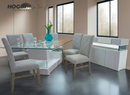 COMEDOR VERSALLES GRIS/BLANCO C/ 6 SILLAS MILAN MAGIT PLATA